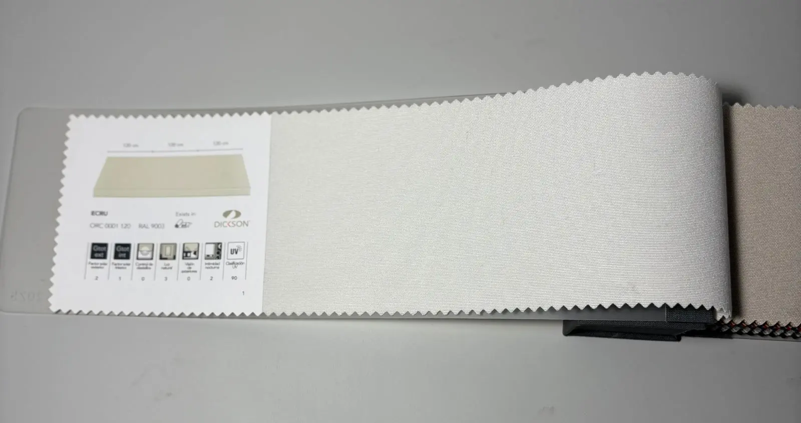 muestra de lona lisa